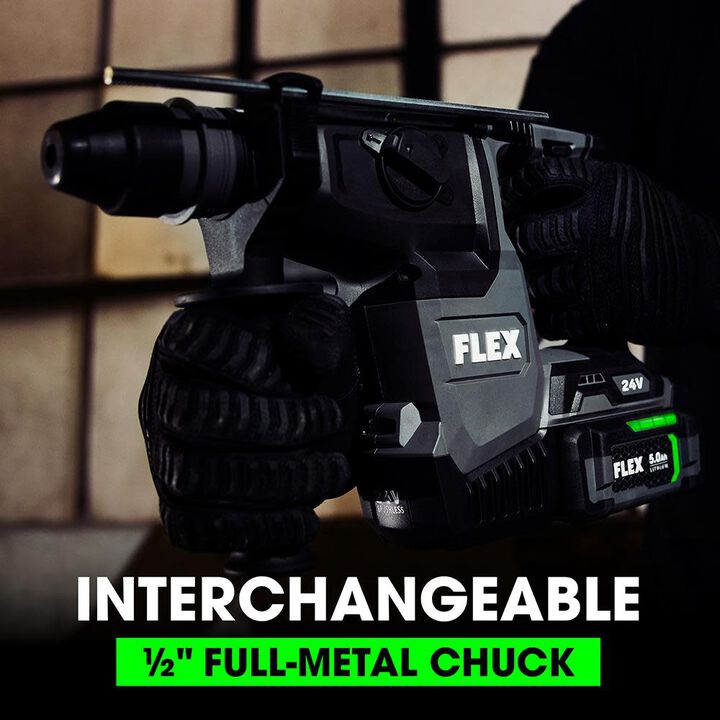 FLEX 24V 1-In. Sds Plus Rotary Hammer (Bare Tool), large image number 5