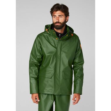 Helly Hansen PU Gale Waterproof Rain Jacket Army Green 4X, large image number 2