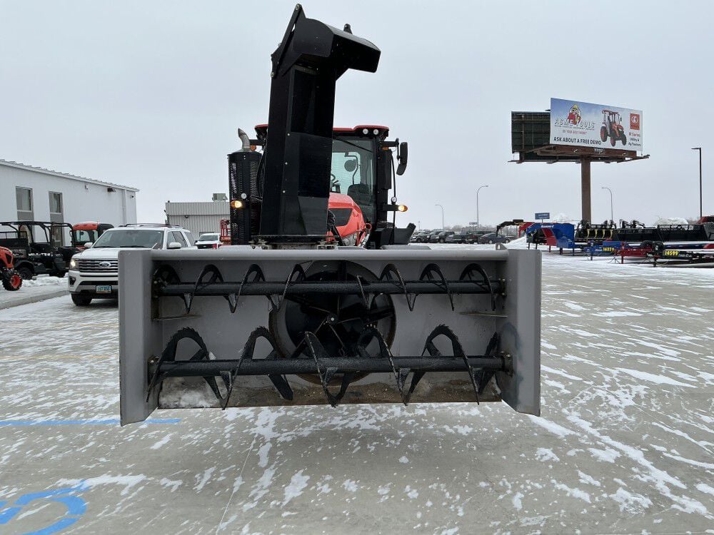 Kubota M8-201 Row Crop Tractor with Front Mount Snowblower Used 2019, large image number 2