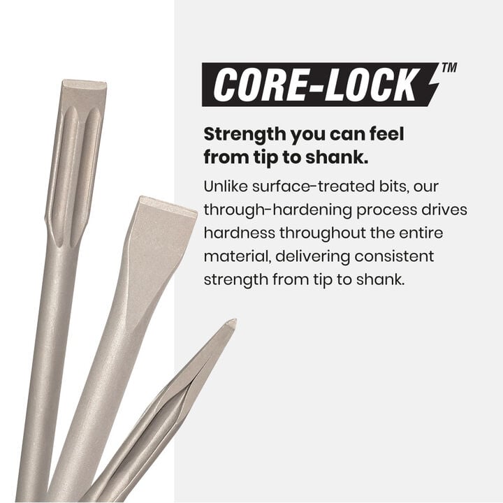 Spyder 1 Inch W x 16 Inch SDS-Max Fluted Flat Chisel Bit, large image number 3