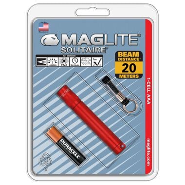 Maglite Solitaire Incandescent 1-Cell AAA Red Flashlight