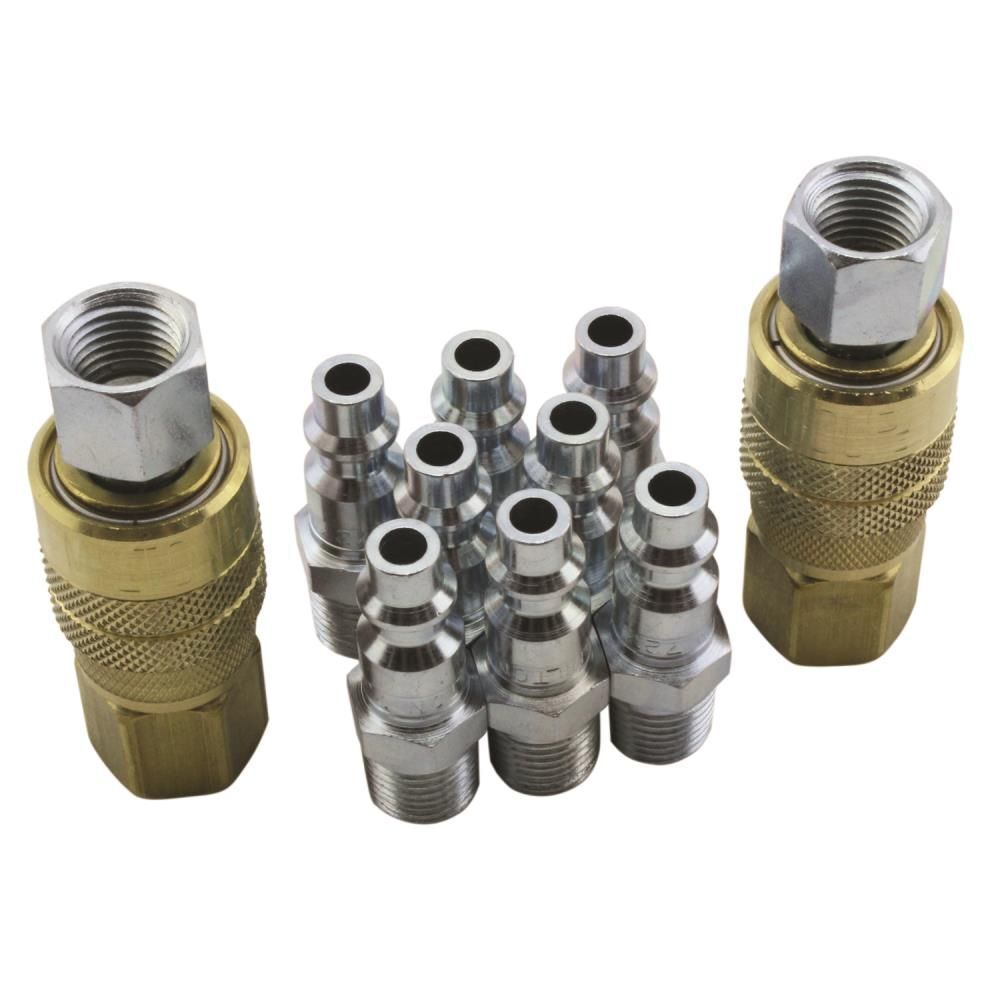 Milton (S-210) 1/4in NPT M-Style Coupler and Plug Kit (12-Piece), large image number 3
