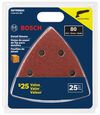Bosch 3 3/4in 80 Grit Detail Sanding Sheets for Wood 25pc, small image number 2