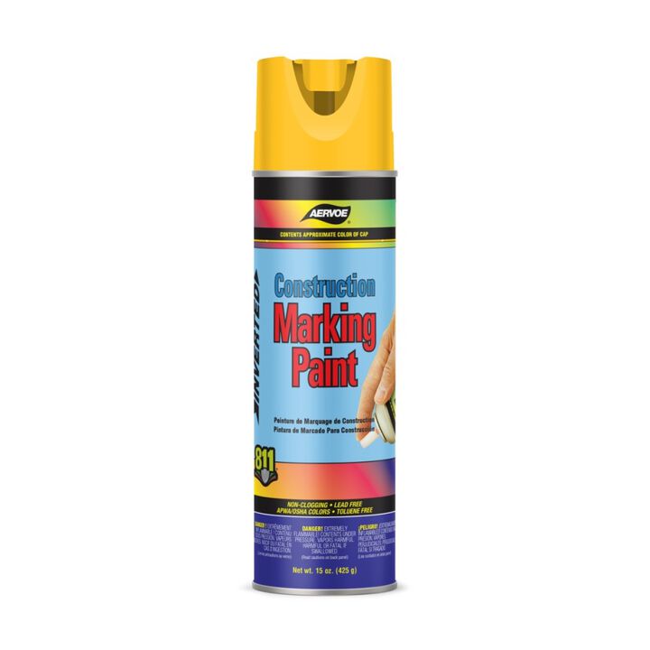 Aervoe 20 Oz Fluorescent Yellow Upside Down Construction Marking Paint