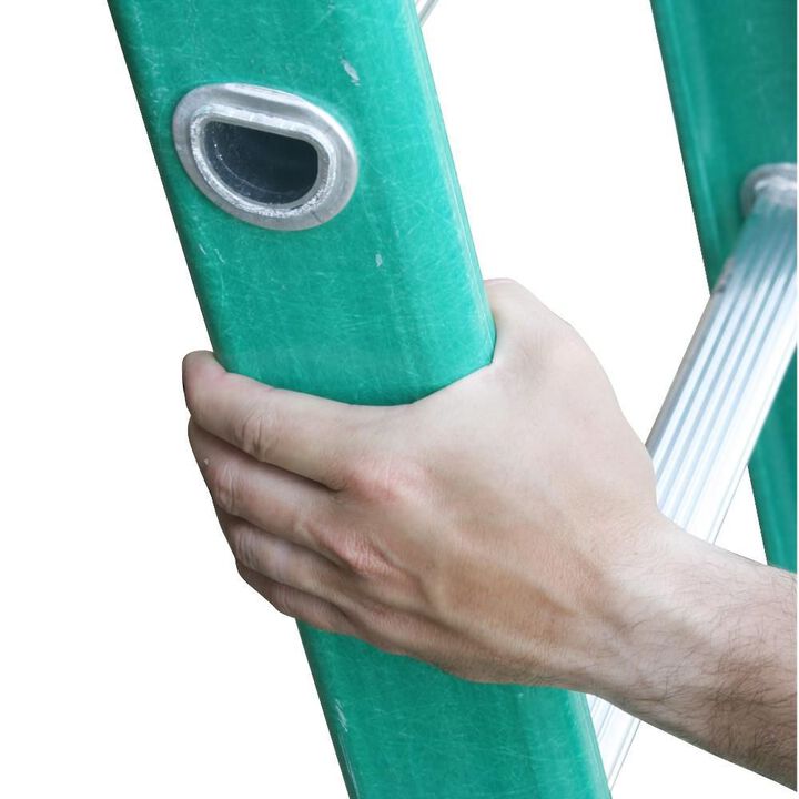 Werner 24 Ft. Type II Fiberglass D-Rung Extension Ladder, large image number 2