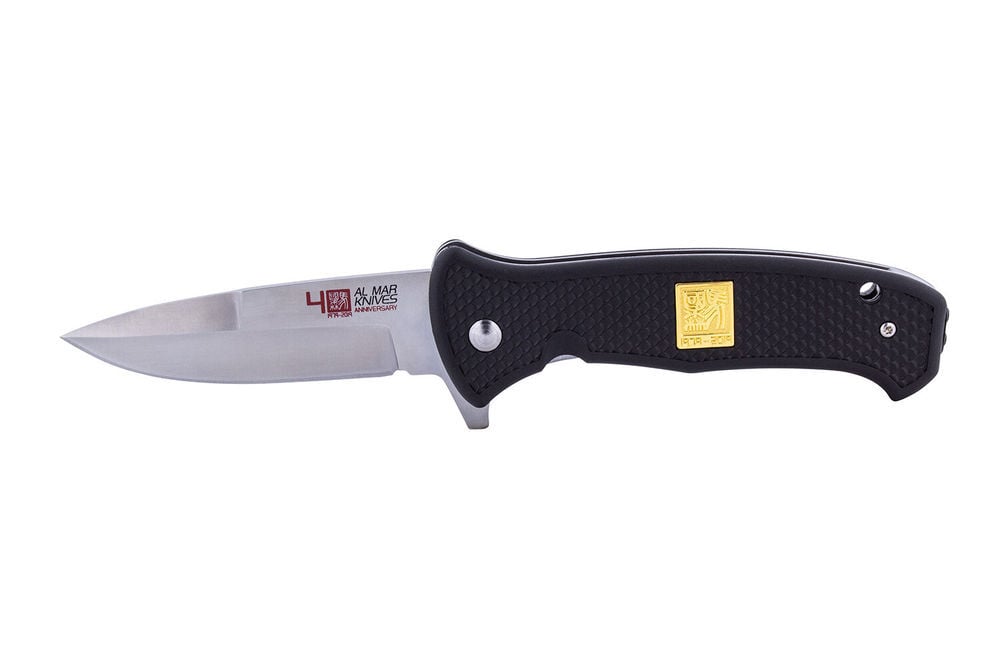 AL MAR Knives SERE 40th Anniversary Collection 3.6in Folding Knife, Black, large image number 1