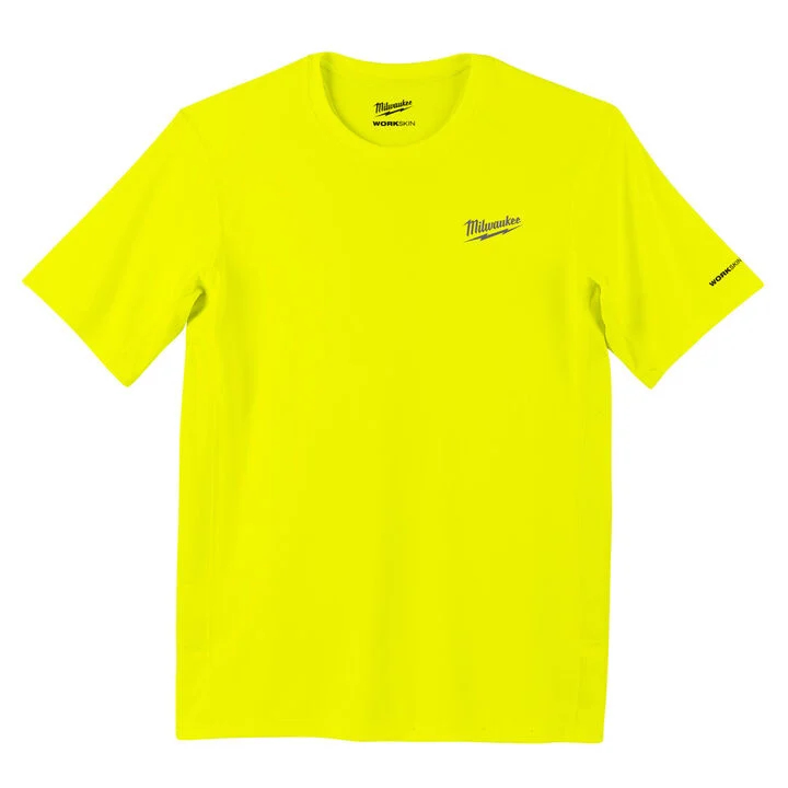Milwaukee WORKSKIN Lightweight Performance Shirt - Short Sleeve HI Vis Yellow - 2X