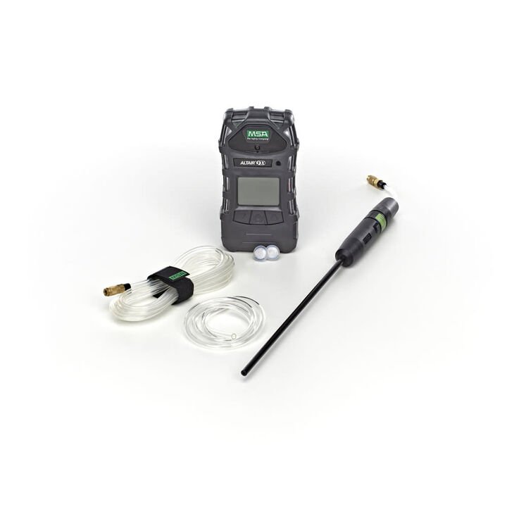 MSA Safety Works ALTAIR 5X Detector Mono (LEL,O2,CO,H2S,SO2), (UL), Charcoal, Standard, Monochrome Display, 10 Ft Line, 1 Ft Probe