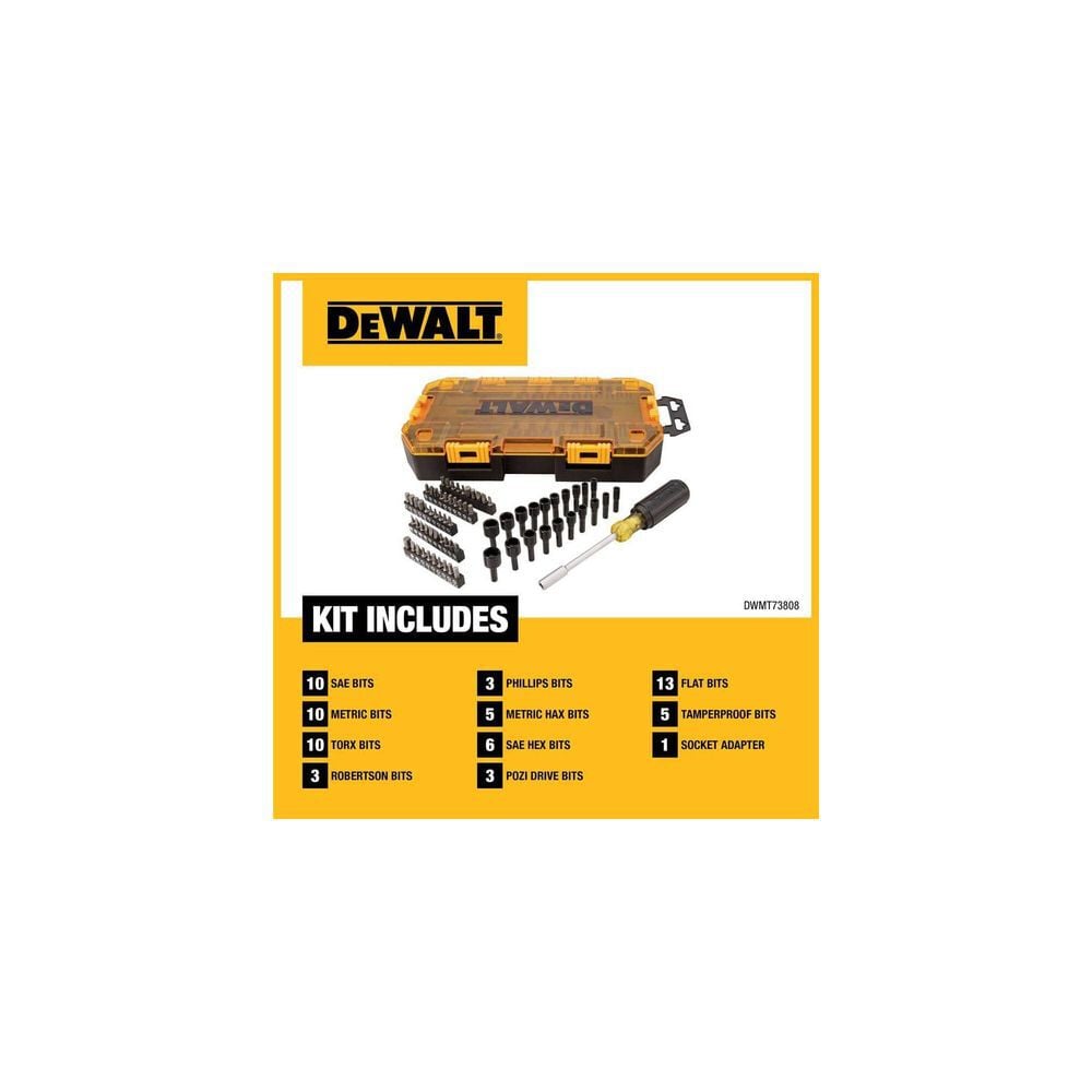 DEWALT 70 piece 1/4 In. Multi-Bit & Nut Driver Set, large image number 3