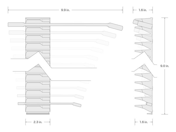 Tekton Combination Wrench Set, Modular Organizers, 11 Piece (1/4-3/4 Inch), large image number 6
