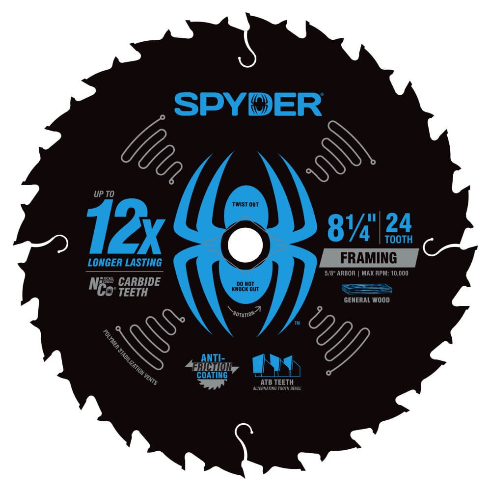 Spyder 8-1/4 Inch 24T Circular Saw Blade for Framing, large image number 1