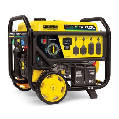 Champion Power Equipment Tri Fuel Portable Natural Gas Generator with CO Shield Electric Start 8000Watt