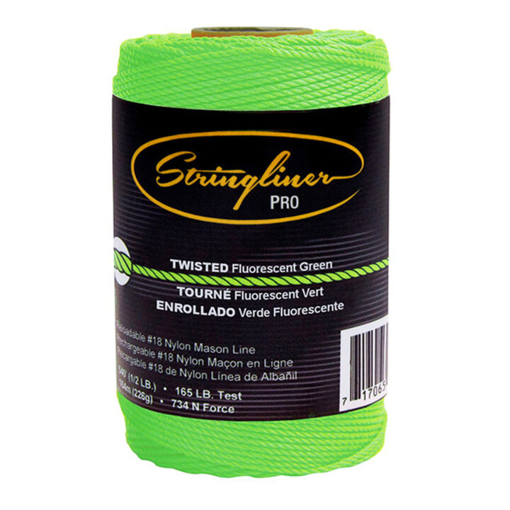 Stringliner #18 Construction Replacement Roll Twisted Fluorescent Green 540 ft