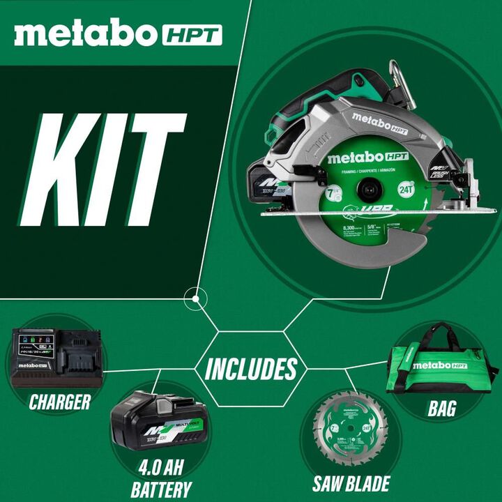 Metabo HPT Promotional 36V MultiVolt 7-1/4 Inch Circular Saw Kit with Torque Boost Technology, large image number 2