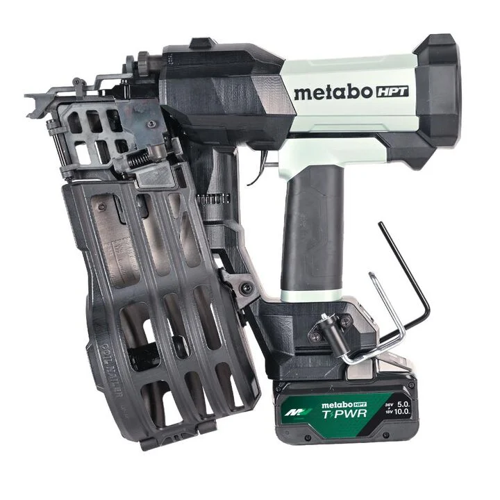 Metabo HPT Cordless Pneumatic 18V 15 Degree Coil Wire Collated Framing Nailer Kit
