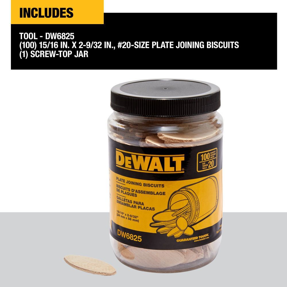 DEWALT Tube of 100 No. 20 size Biscuits, large image number 2