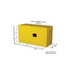 Justrite 17 Gallon Yellow Steel Self Close Flammable Safety Cabinet, small image number 3