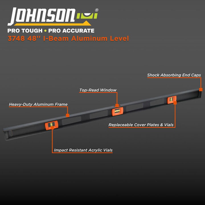 Johnson Level 48 Inch Heavy Duty Top-Read Aluminum Level, large image number 4