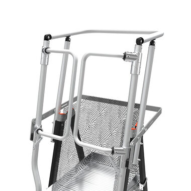 Little Giant Safety Cage Model 8 Ft. to 14 Ft. IAA FG with All Terrain Wheels and Wheel Lift, large image number 6
