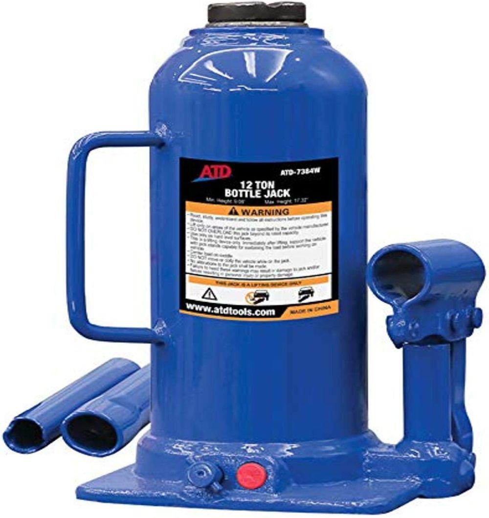 ATD 12 Ton Heavy-Duty Hydraulic Side Pump Bottle Jack, large image number 1