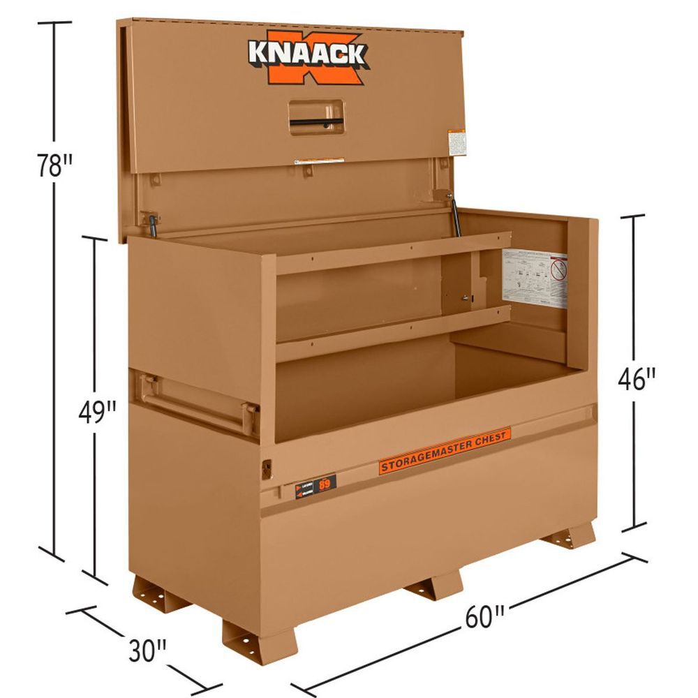Knaack Model 89-D 43.8 Cu-Ft. Tan Steel Piano Box with KL (Padlock), large image number 4
