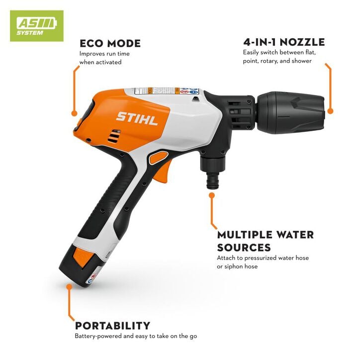Stihl RCA 20 350 PSI 1.0 GPM Battery Powered Pressure Washer with 4-in-1 Nozzle Bare Tool, large image number 5