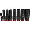 Milwaukee Promotional Impact Socket 3/8 Inch Drive SAE Deep 6 Point 8pc, small image number 2