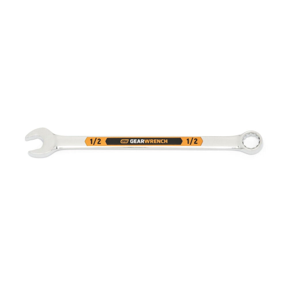 GEARWRENCH 1/2 Inch 12 Point Hi-Viz Long Pattern Combination Wrench, large image number 1
