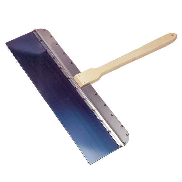 Kraft Tool Co 18 Inch x 4 Inch Blue Steel Blade Drywall Knife with Wood Handle
