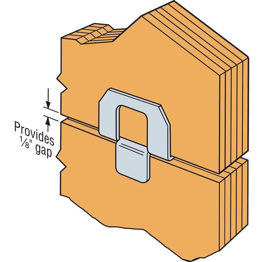 Simpson Strong-Tie 20 Gauge 5/8 In. Zinc Galvanized G90 Panel Sheathing Clip, large image number 4