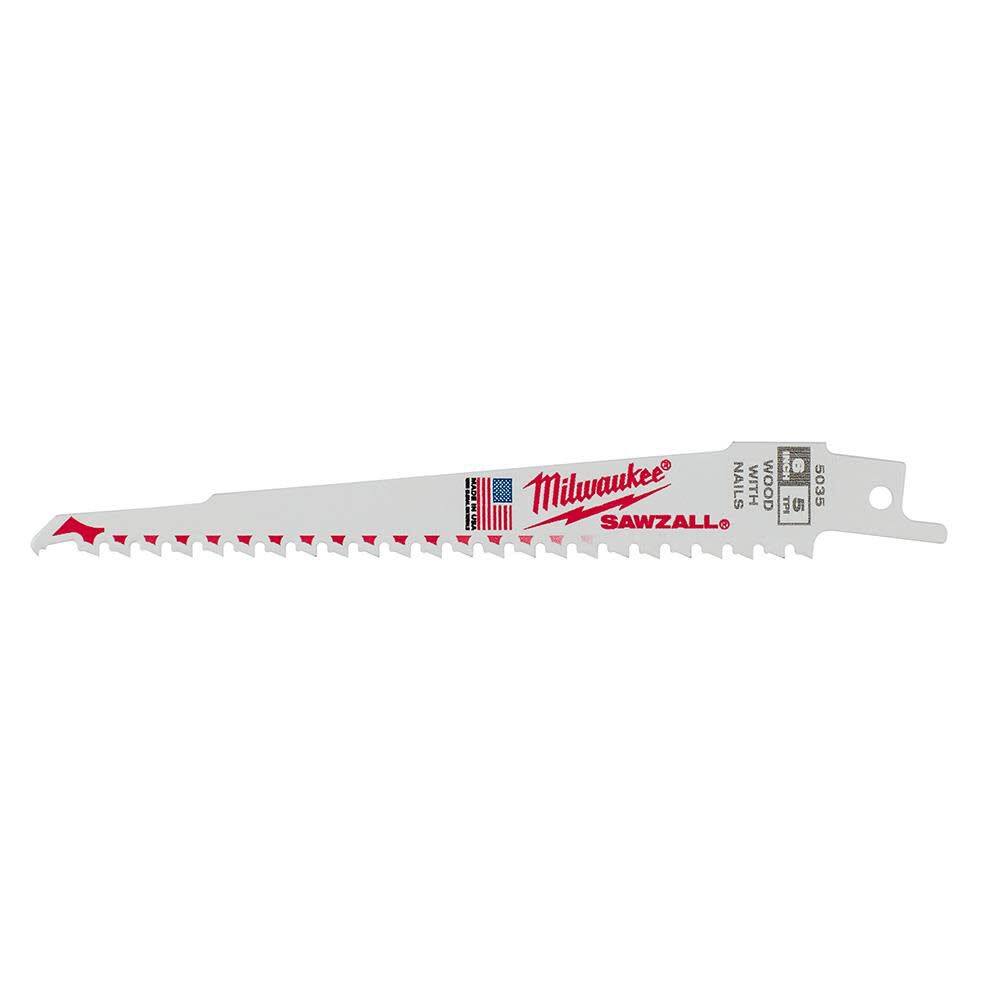 Milwaukee 6 In. 5 TPI Super Sawzall Blades 50 Pack, large image number 1