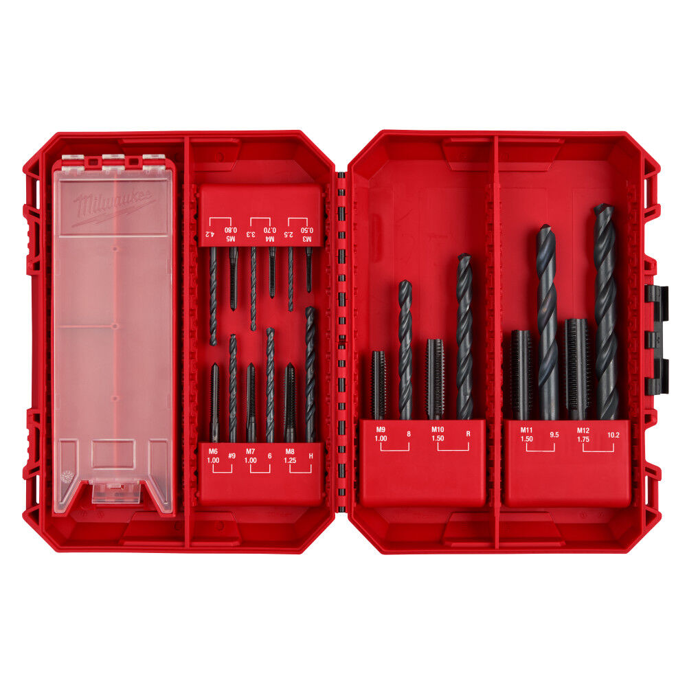 Milwaukee Metric Tap & Drill Bit Set 20 Pieces, large image number 1