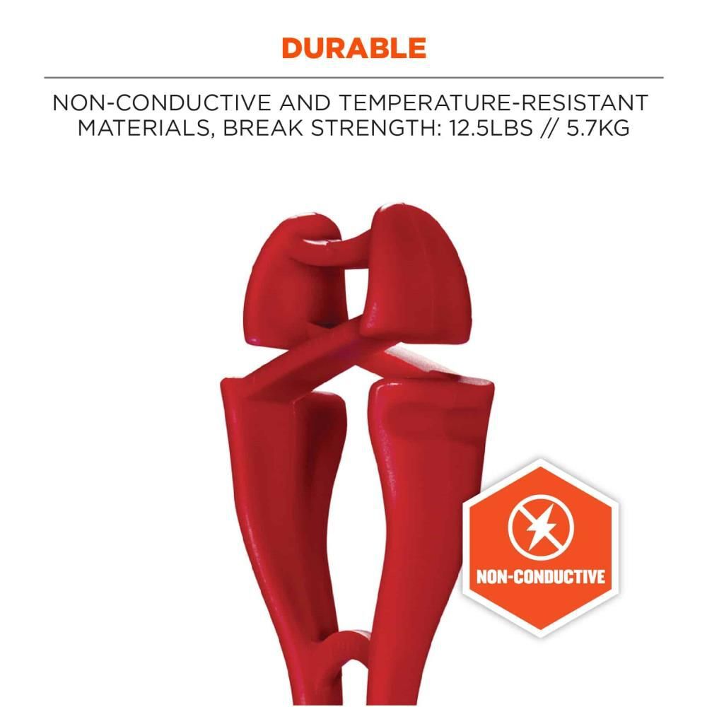 Ergodyne 3420 Red Swiveling Glove Clip Holder Dual Clips, large image number 5