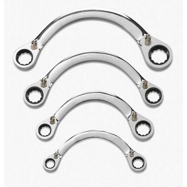 GEARWRENCH 4 pc Sae Half Moon Reversible Double Box Ratcheting Wrench Set