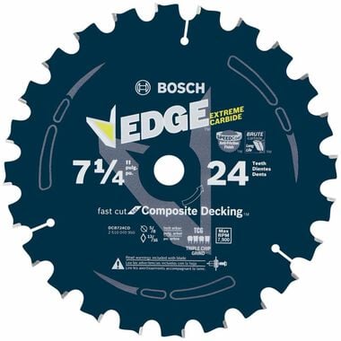 Bosch 7-1/4 In. 24 Tooth Edge Circular Saw Blade for Composite Decking