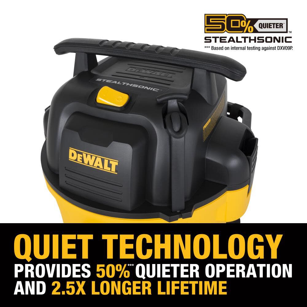 DEWALT 9 Gallon Stealth Sonic Wet/Dry Vacuum DXV09PQTA Acme Tools