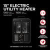 VisionAir 15 In. 1300/1500W 5120 Btu 160 Sq-Ft. Milkhouse Heater, small image number 4