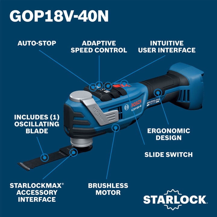 Bosch 18V Oscillating Tool (Bare Tool) Reconditioned, large image number 4