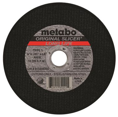 Metabo 4-1/2In x 0.045In x 7/8In A60XL Slicer Wheel, large image number 0