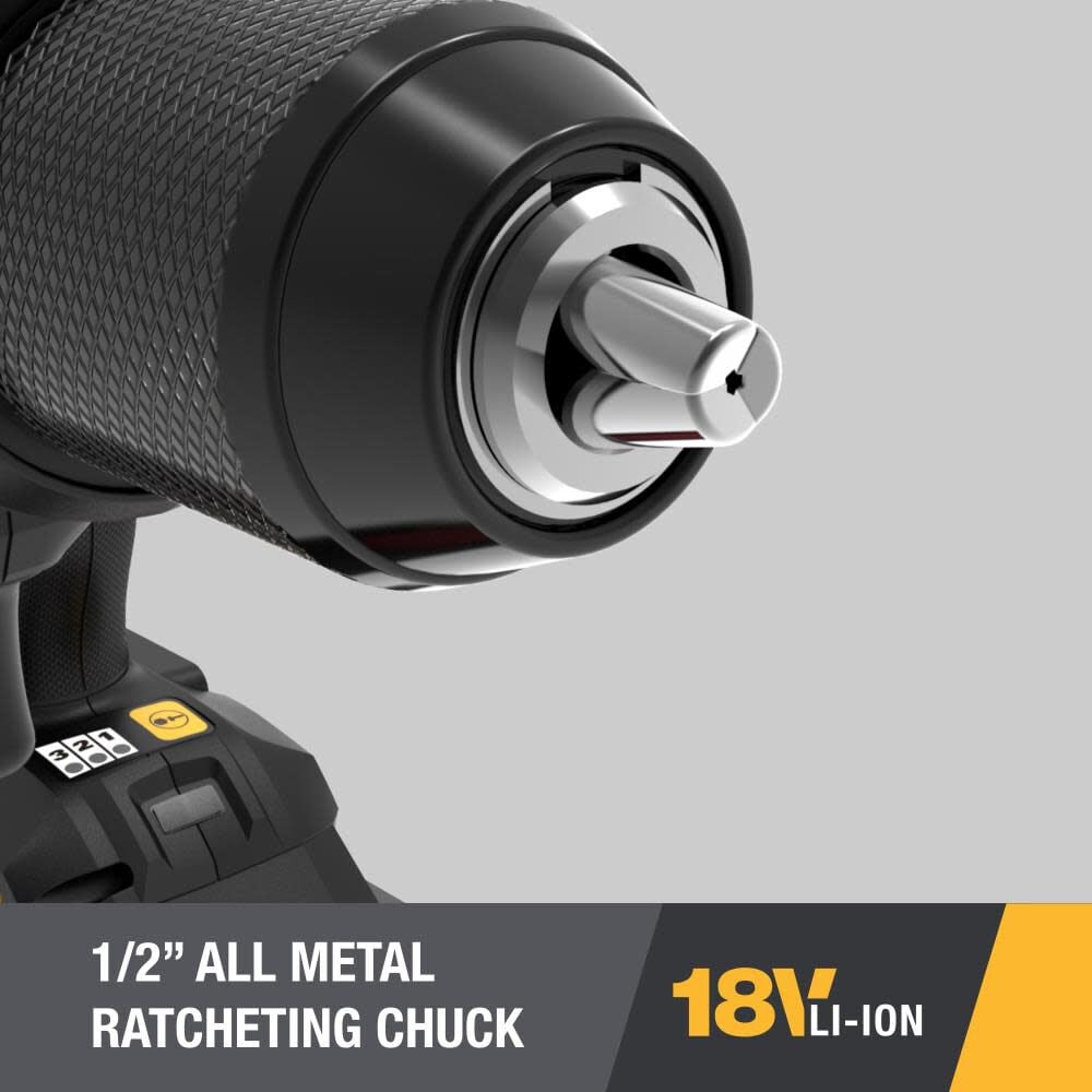 CAT 18V Cordless Hammer Drill and Impact Driver Combo Kit with Two Batteries, large image number 4
