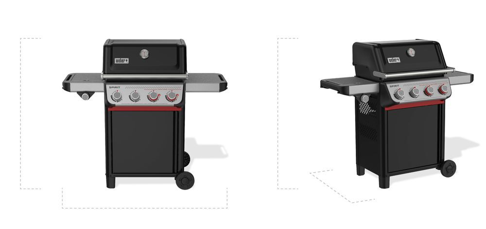 Weber Spirit E-435 26.6 Inch 4 Burner 35000 BTU Black Liquid Propane Gas Grill, large image number 4