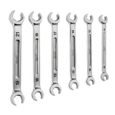 Milwaukee Wrench Set Double End Flare Nut Metric 6pc, large image number 10