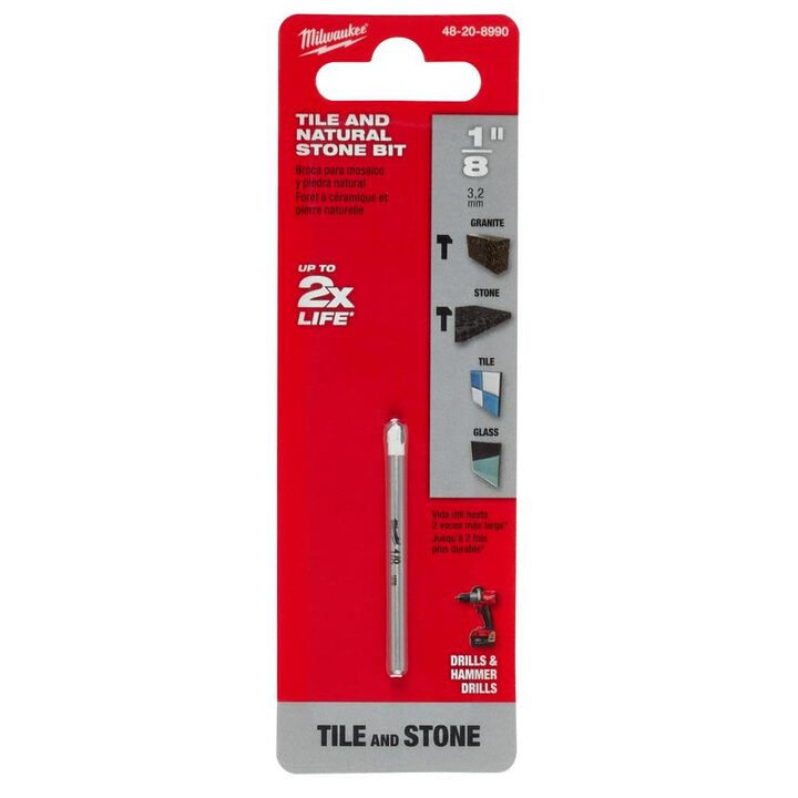 Milwaukee 1/8in Tile and Natural Stone Bit, large image number 6