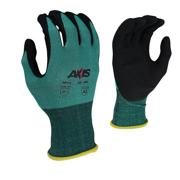 Radians AXIS Cut Protection Level A2 Foam Nitrile Coated Glove, large image number 0