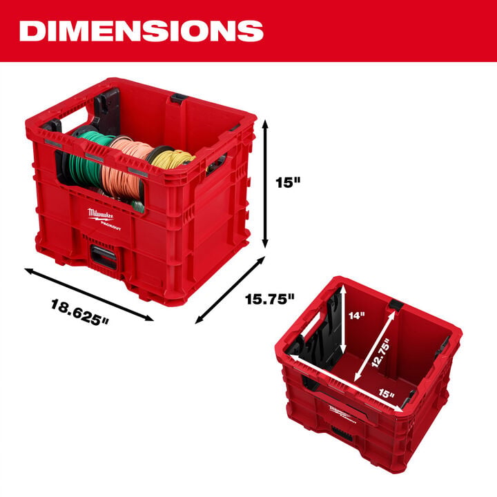 Milwaukee PACKOUT Wire Pulling XL Crate, large image number 3