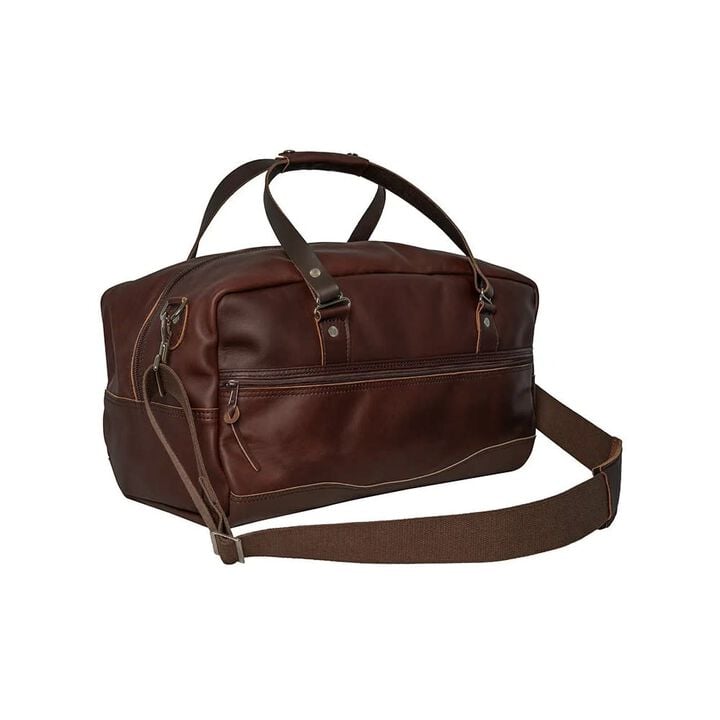 Duluth Pack Brown Leather Weekender Duffel, large image number 4