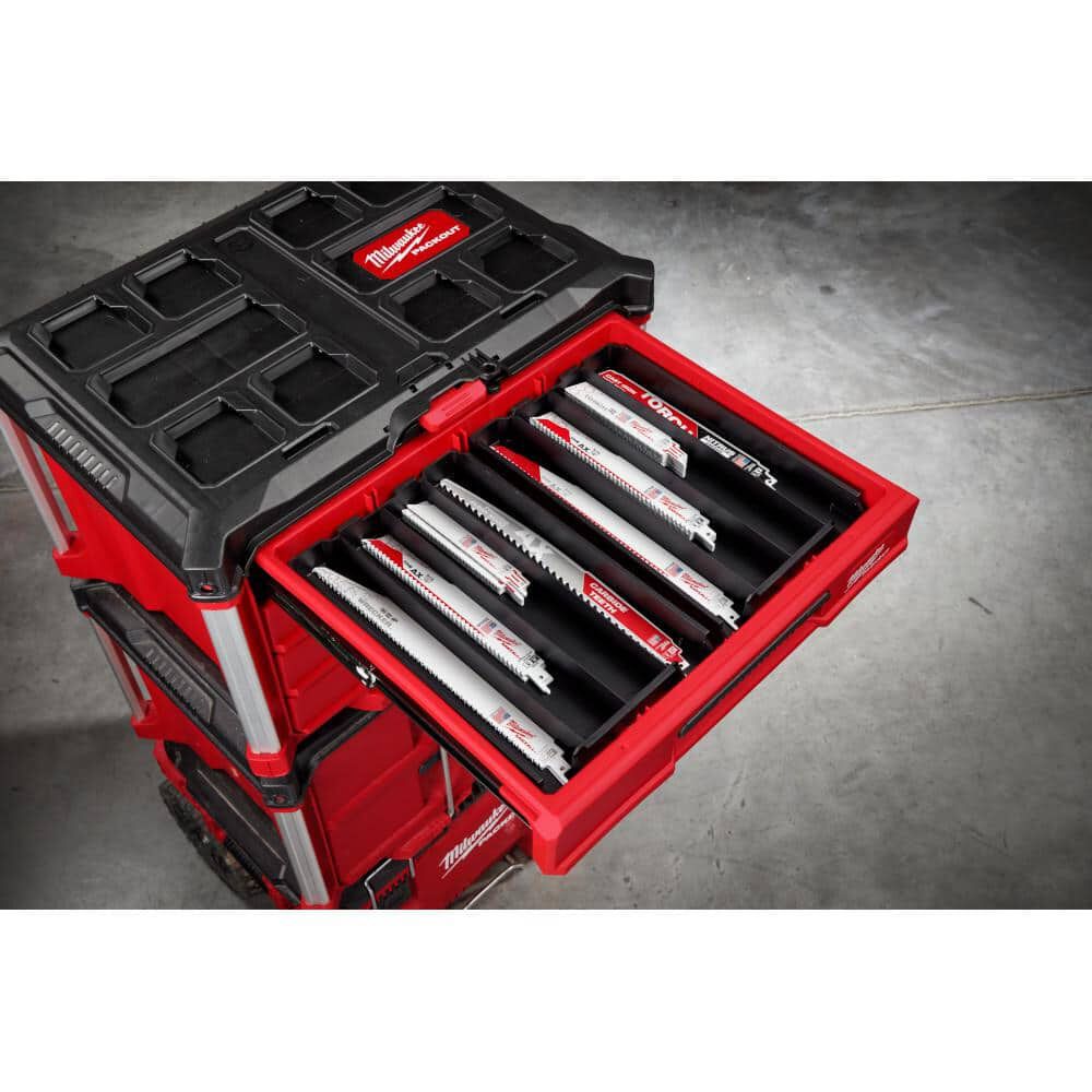 Milwaukee M18 Reciprocating Saw-(2) XC5.0, 15Piece Blade Packout Kit Bundle, large image number 20