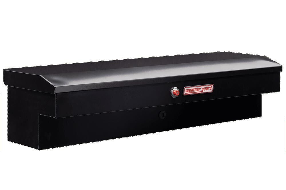 Weather Guard 56in Lo-Side Truck Tool Box Steel Gloss Black, large image number 1