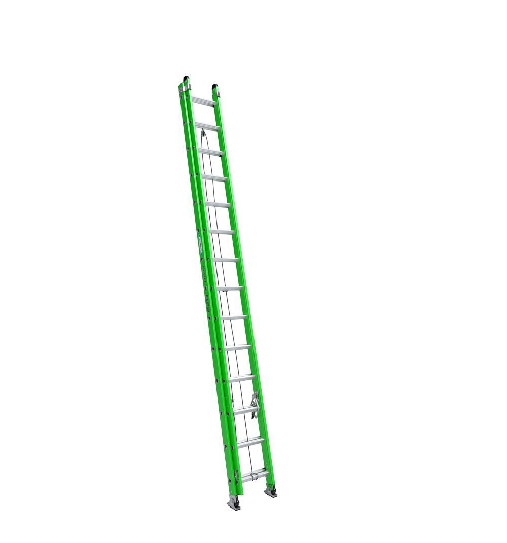 Werner AERO Extension Ladder 28′ TYPE IAA Fiberglass Box Rail/Tri Rung – B7128-2