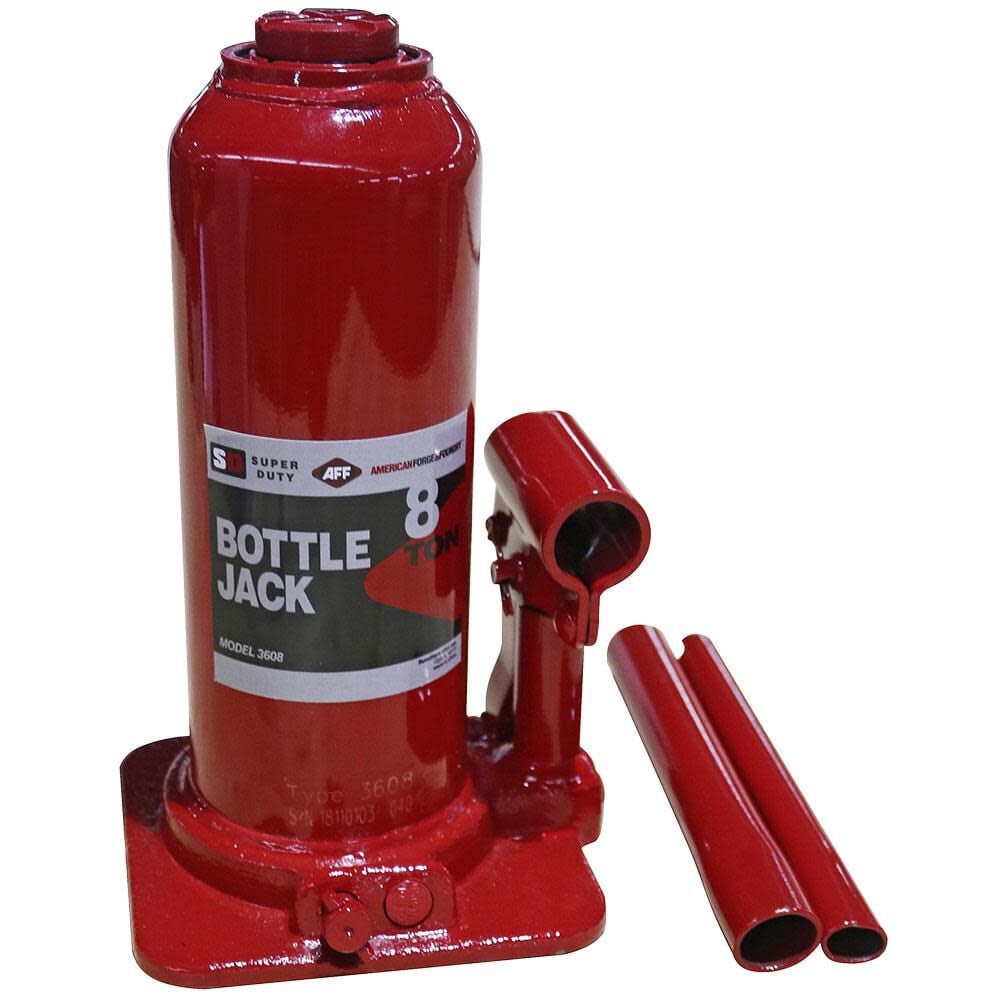 American Forge Super Duty 8 Ton Hydraulic Bottle Jack Manual Welded Cylinder – 3608
